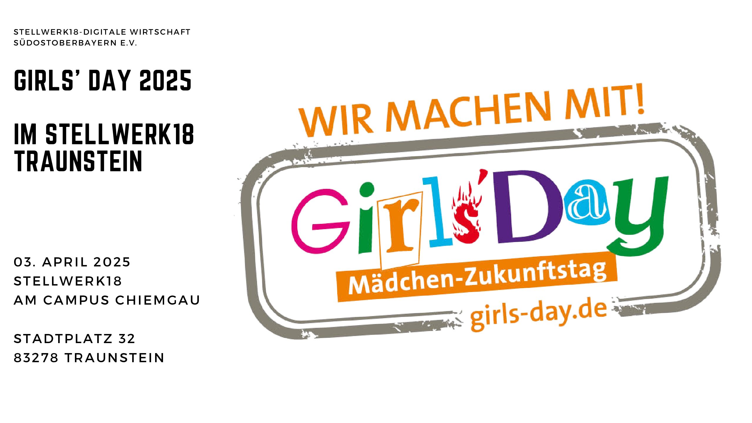 VABild GirlsDay 20250403 pdf - GIRLS' DAY im Stellwerk18 Traunstein